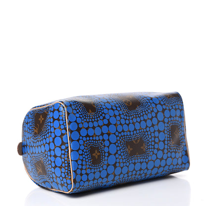 Louis Vuitton Monogram Kusama Town Speedy 30 Blue 3 of 10