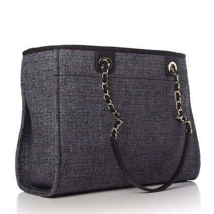 Chanel Lurex Boucle Small Deauville Tote Black 3 of 11