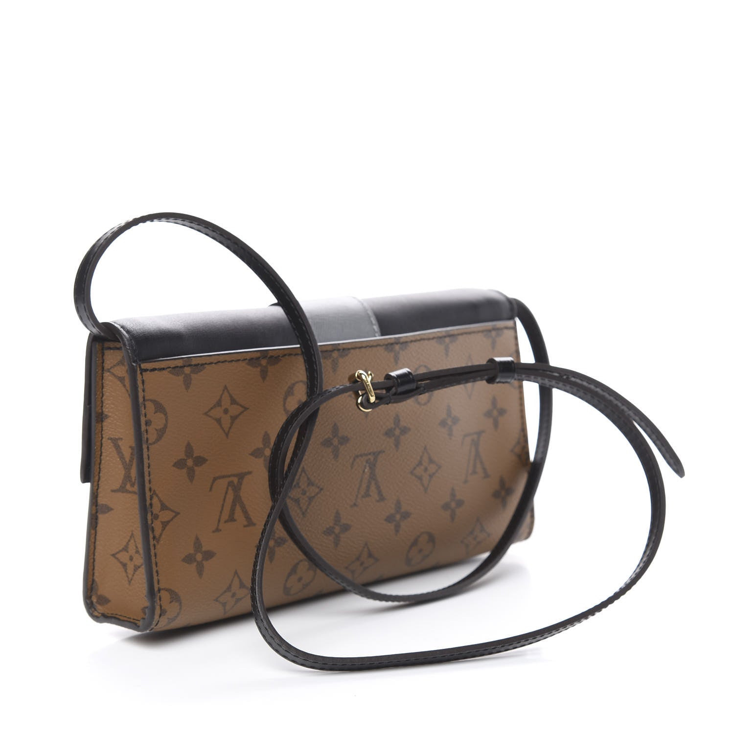 Louis Vuitton Calfskin Reverse Monogram Column Clutch 2 of 8
