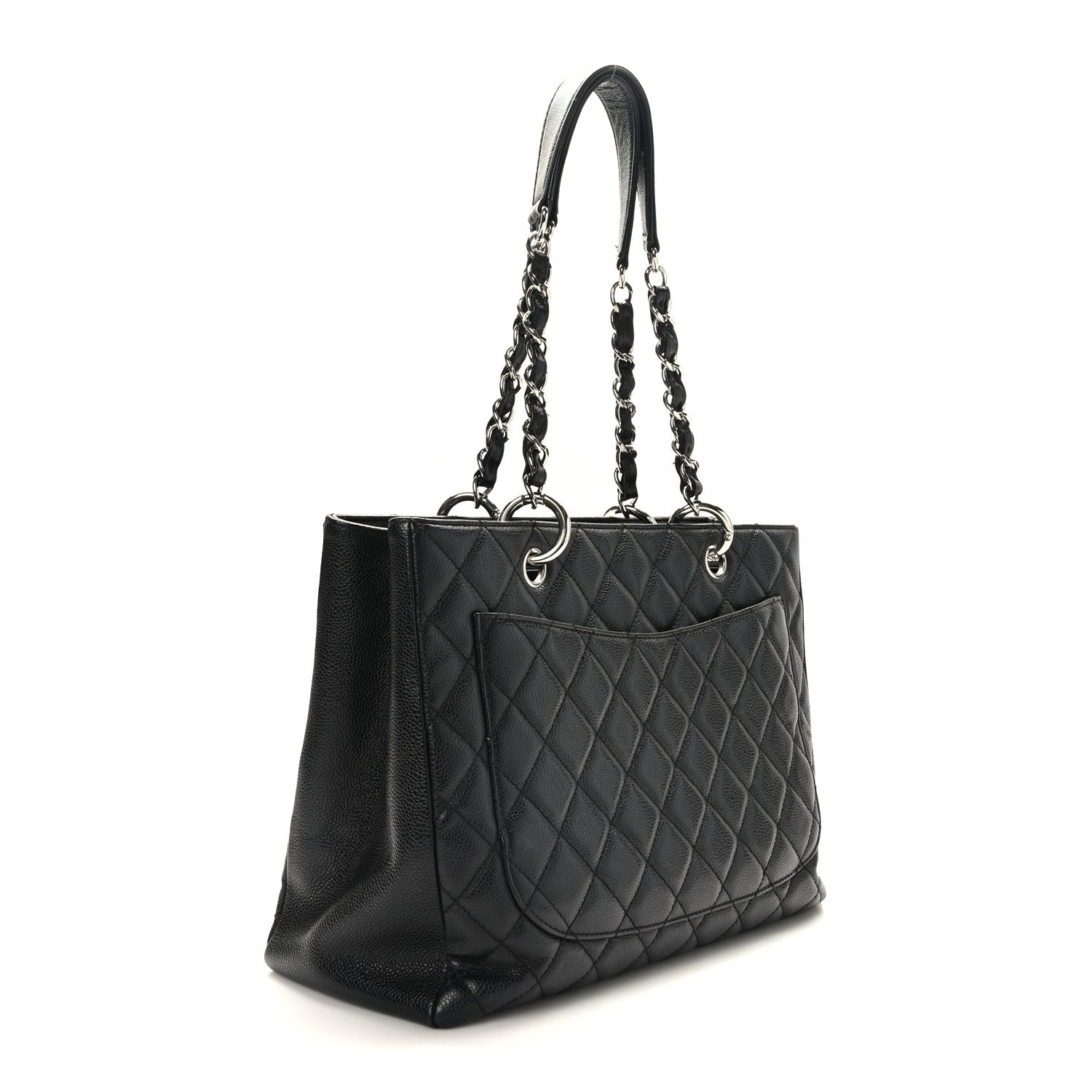Chanel Caviar Quilted Grand Shopping Tote GST Black 3 of 10