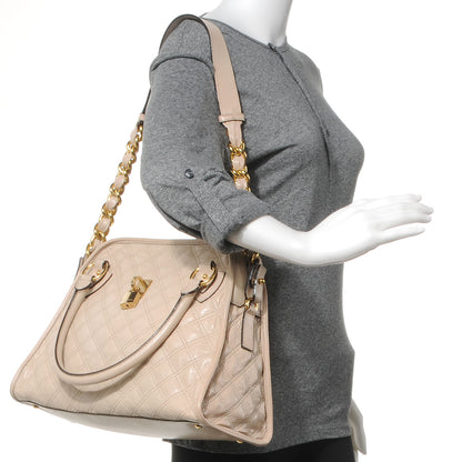 Marc Jacobs Goatskin Lacquered Quilting Class Satchel Ivory 2 of 8