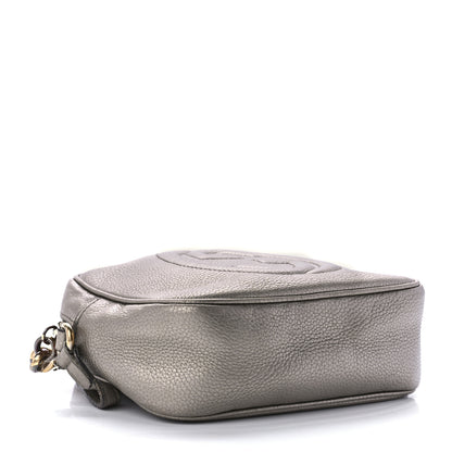 Gucci Metallic Pebbled Calfskin Small Soho Disco Bag Golden Beige 4 of 14