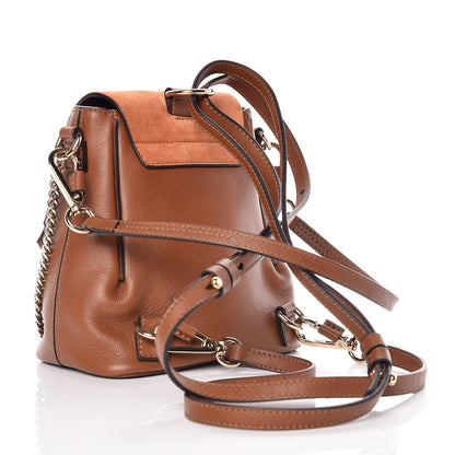 Chloe Suede Calfskin Mini Faye Backpack Tan 4 of 14