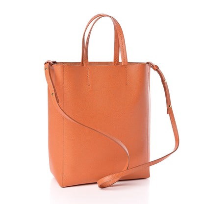 Celine Grained Calfskin Small Vertical Cabas Orange 3 of 11