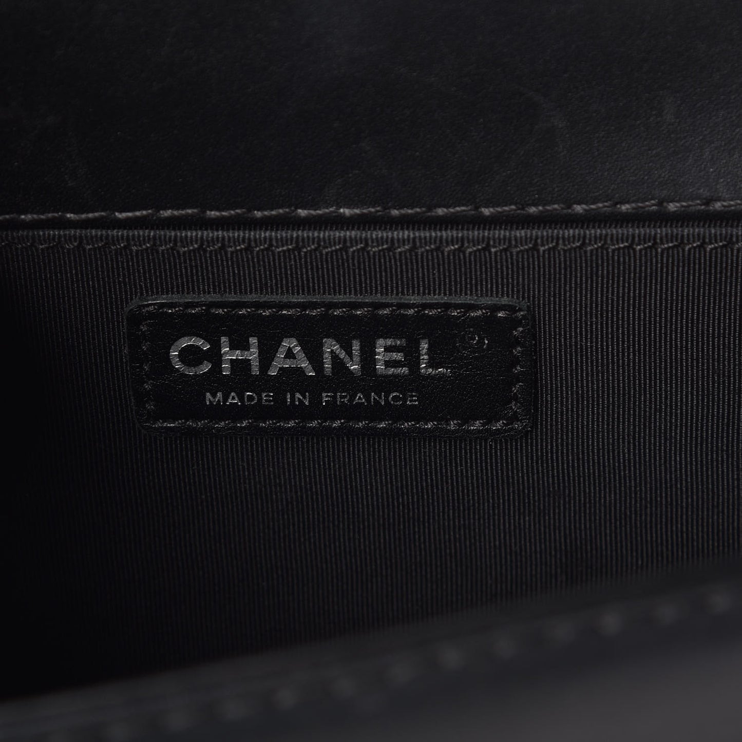 Calfskin Double Stitch Medium Boy Flap Black