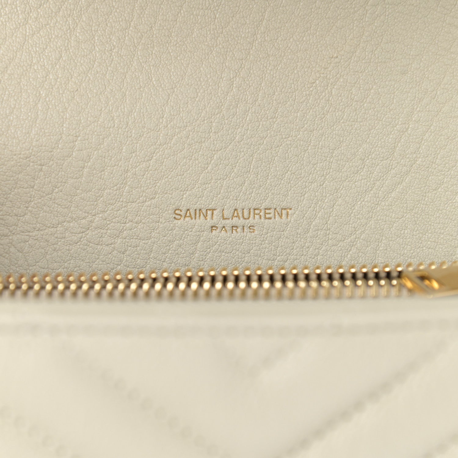 Saint Laurent Sheepskin Matelasse Chevron Monogram Medium College Bag Crema Soft 7 of 11