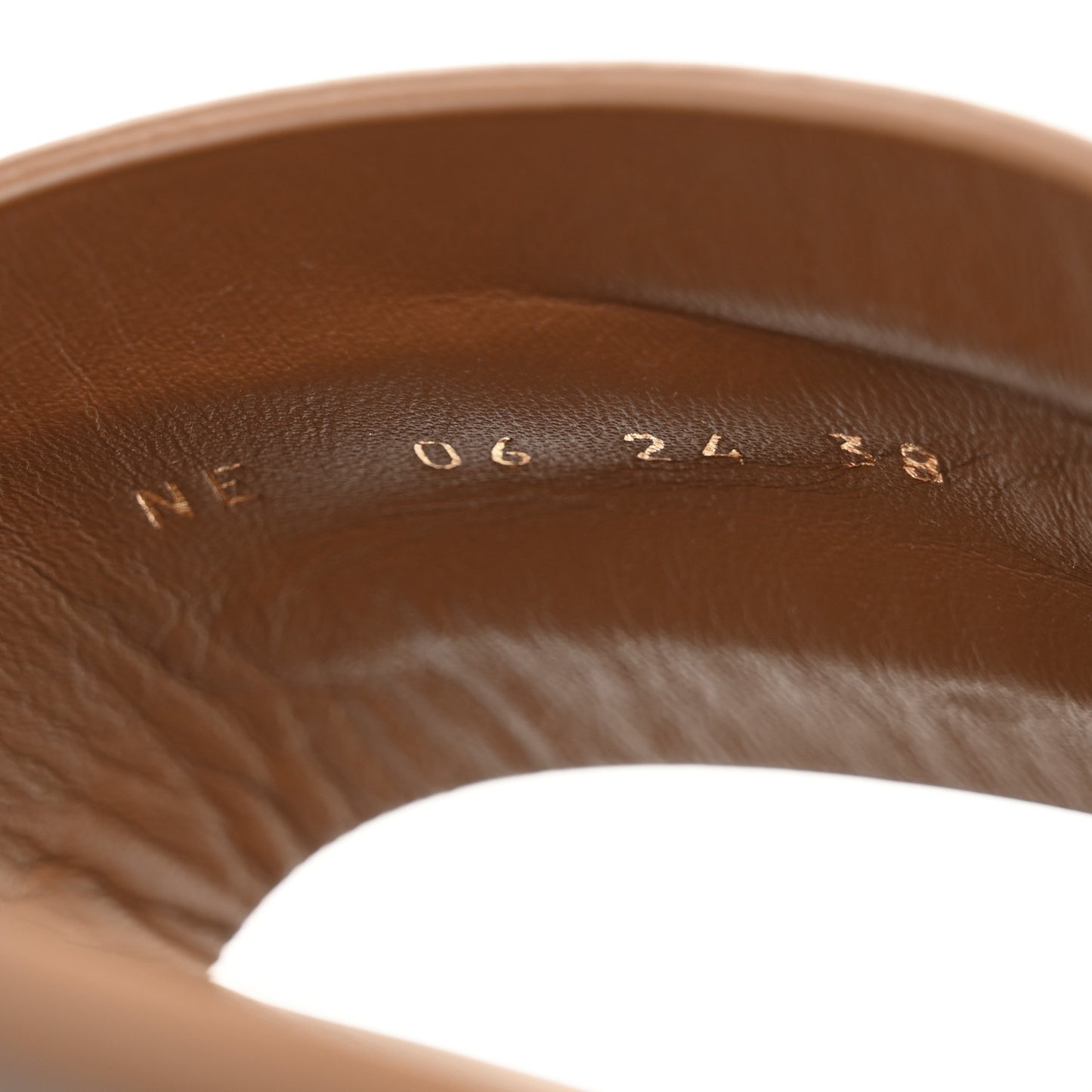 Calfskin Canvas Embroidered Dway Flat Slide Sandals 38 Camel