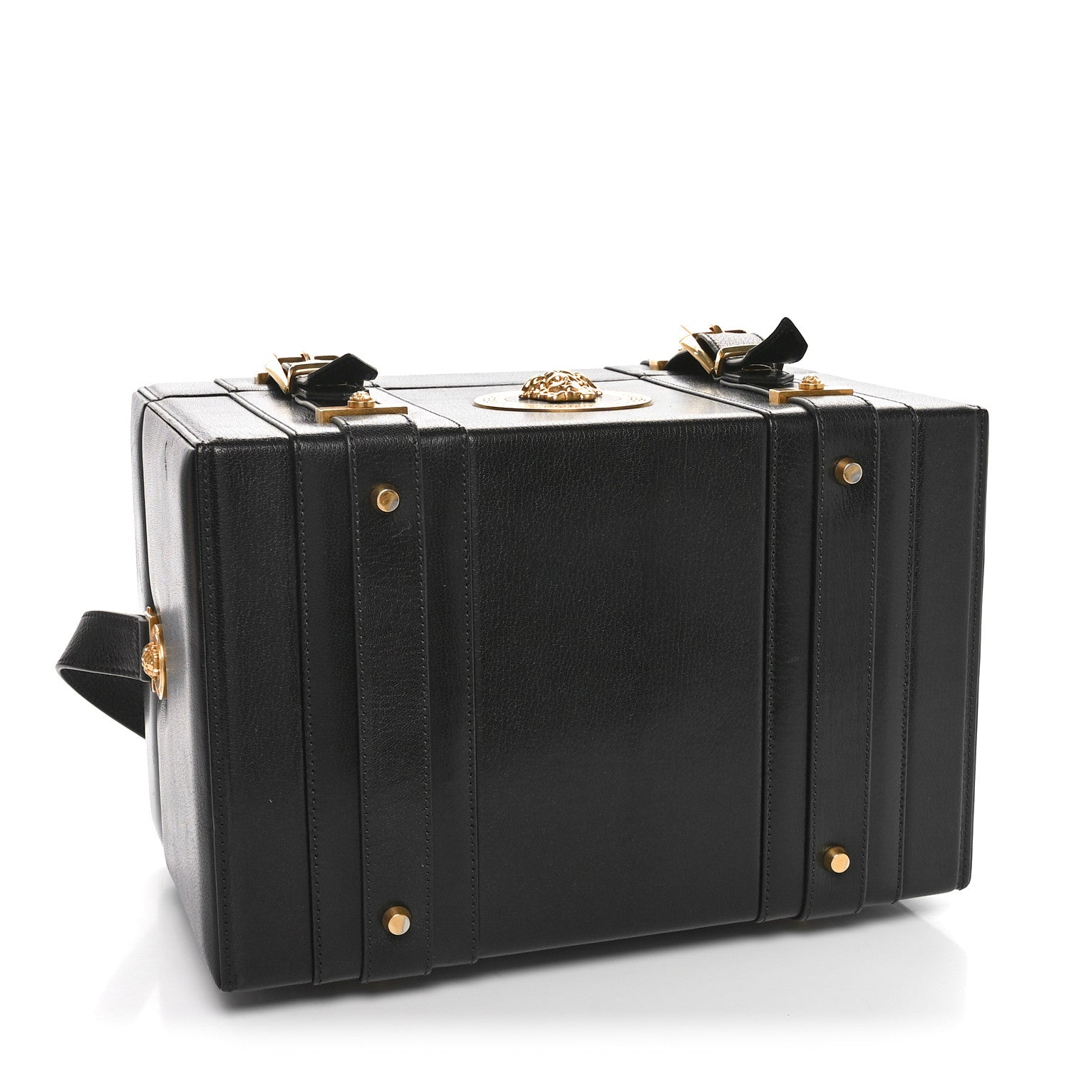 Versace Calfskin Medusa Vanity Train Case Black 4 of 10