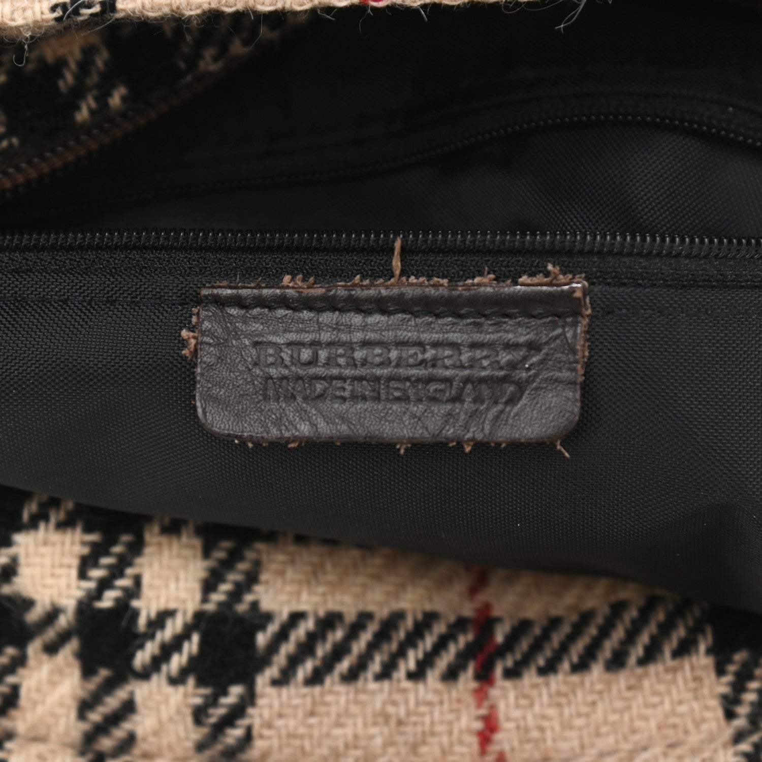 Burberry Wool House Check Shoulder Bag Beige 10 of 11
