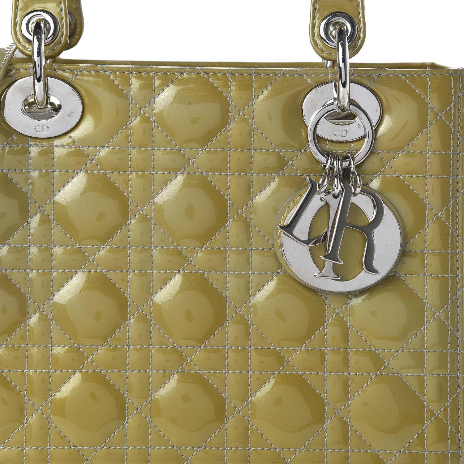 Christian Dior Patent Cannage Medium Lady Dior Grey 10 of 10