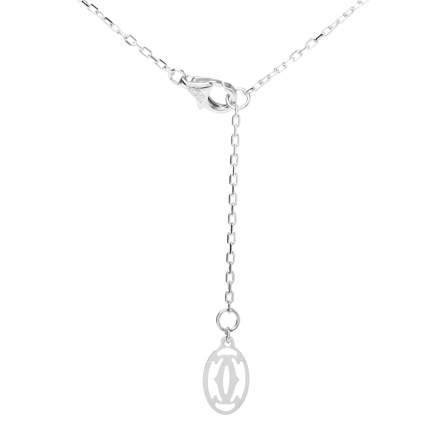 Cartier 18K White Gold Diamond LM D'Amour Pendant Necklace 5 of 5