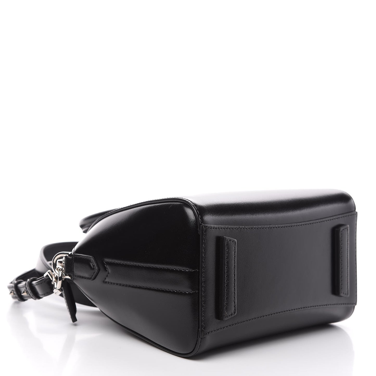 Shiny Lord Calfskin Mini Antigona Black