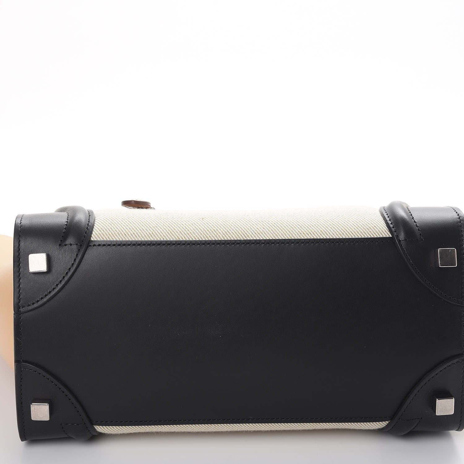 Celine Calfskin Linen Micro Tri-Color Luggage Natural 10 of 10