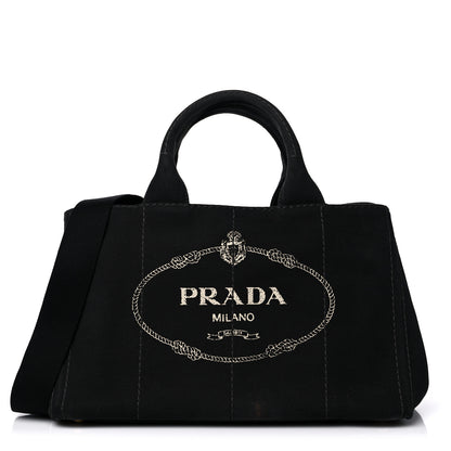 Prada Canapa Small Logo Tote Black 1 of 15
