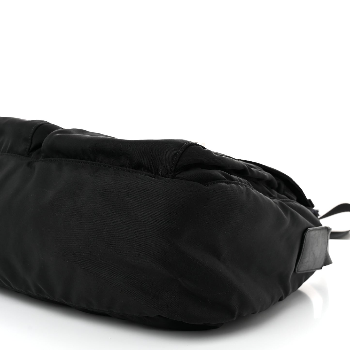 Tessuto Nylon Saffiano Vela Messenger Bag Black