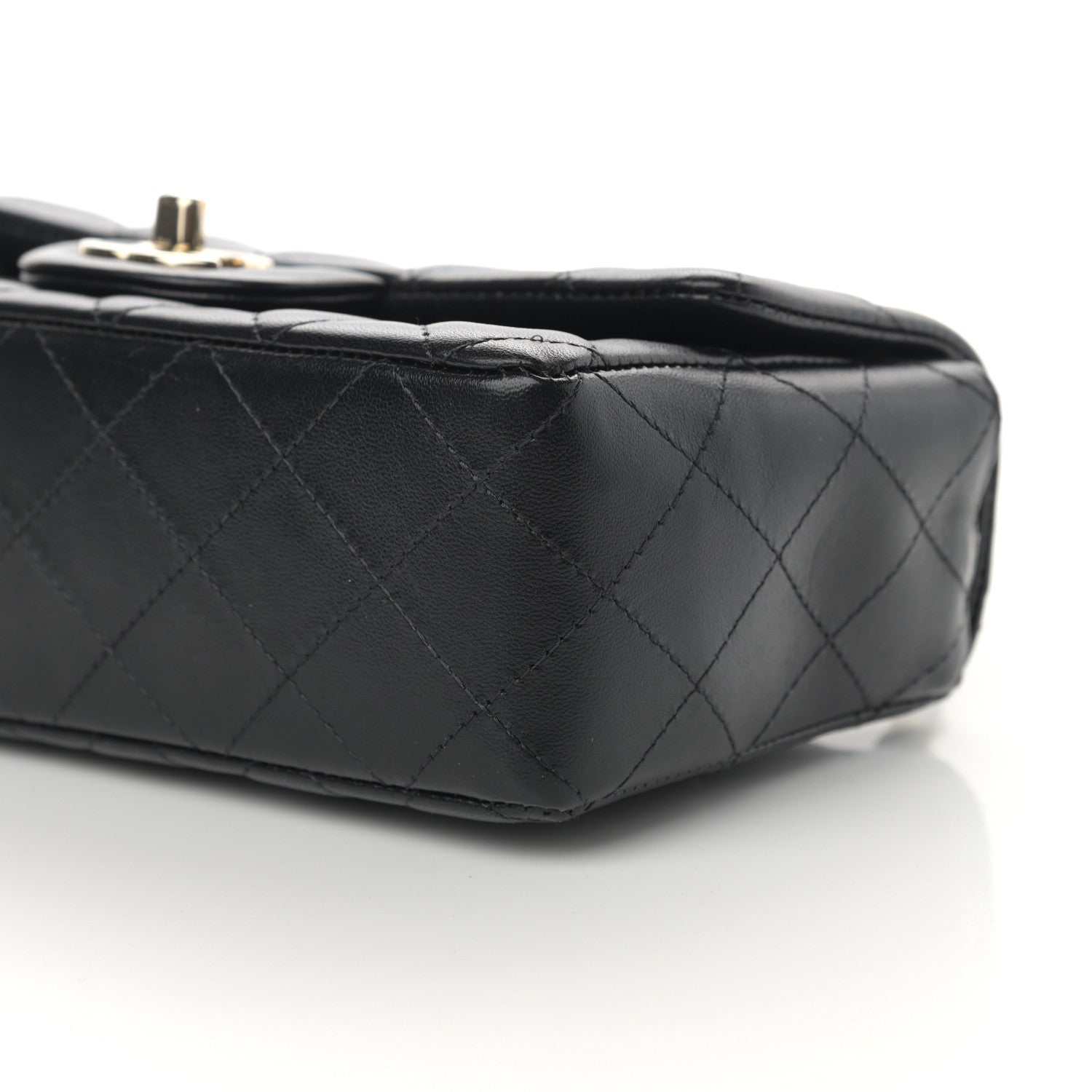 Chanel Lambskin Quilted Mini Rectangular Flap Black 9 of 11