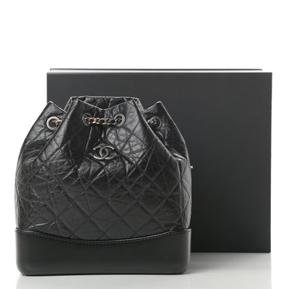 Chanel Aged Calfskin Quilted Small Gabrielle Backpack Black 14 of 14