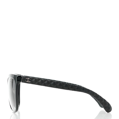 Chanel Acetate Quilted Polarized Butterfly CC Sunglasses 5288-Q Black 3 of 8