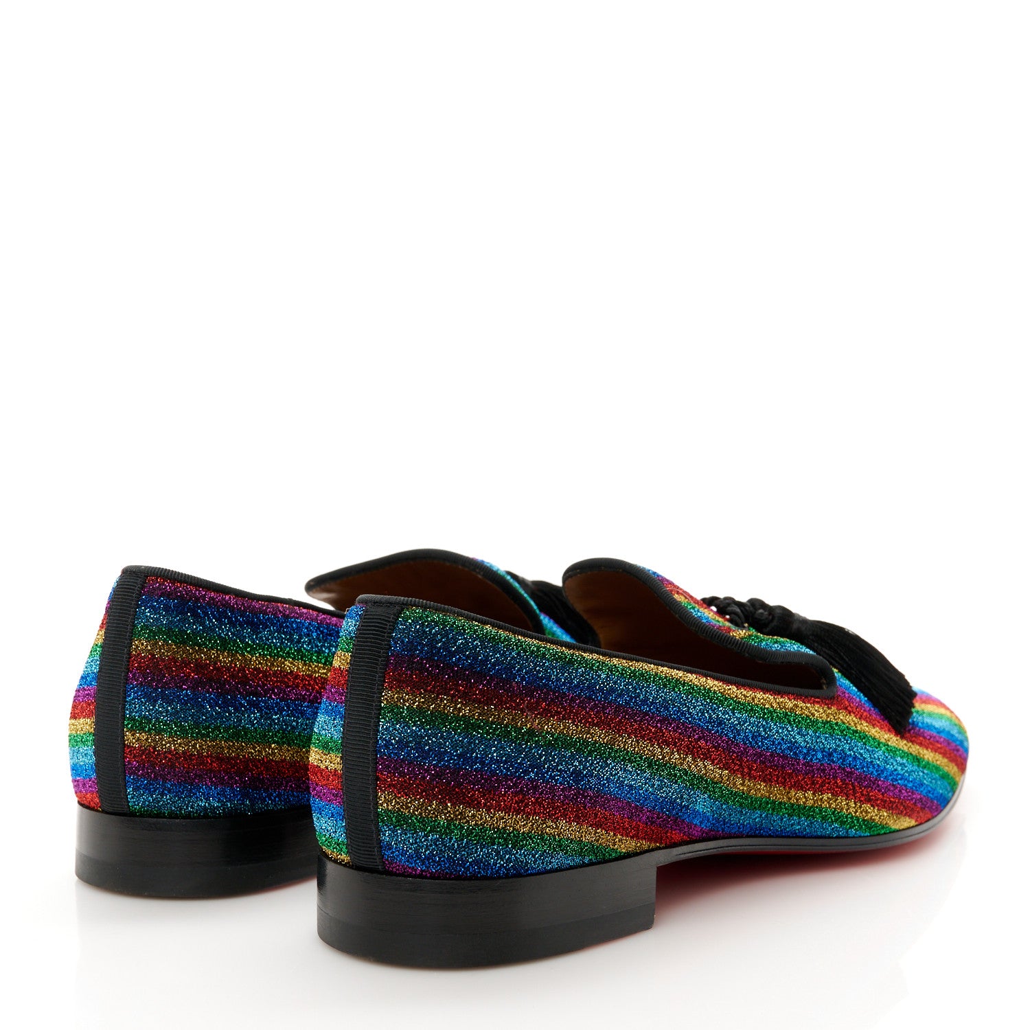 Christian Louboutin Glitter Mens Tassel Serge Officialito Flat Loafers 43.5 Multicolor 5 of 10