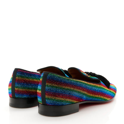 Christian Louboutin Glitter Mens Tassel Serge Officialito Flat Loafers 43.5 Multicolor 5 of 10