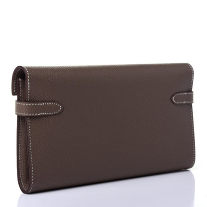 Hermes Epsom Kelly Longue Wallet Etoupe 2 of 5