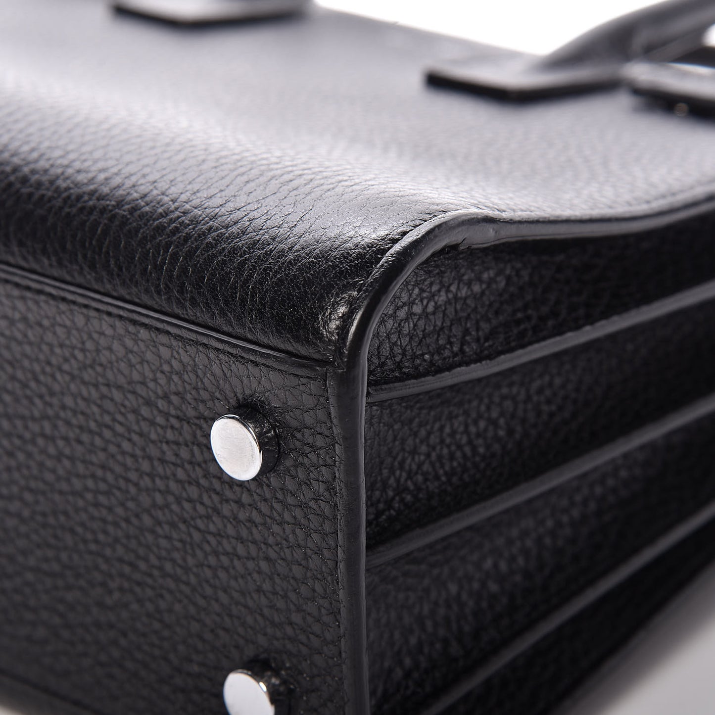 Grained Calfskin Baby Sac De Jour Black