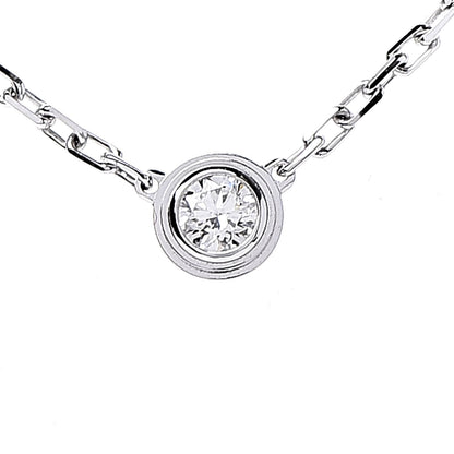 Cartier 18K White Gold Diamond SM D'Amour Pendant Necklace 4 of 6