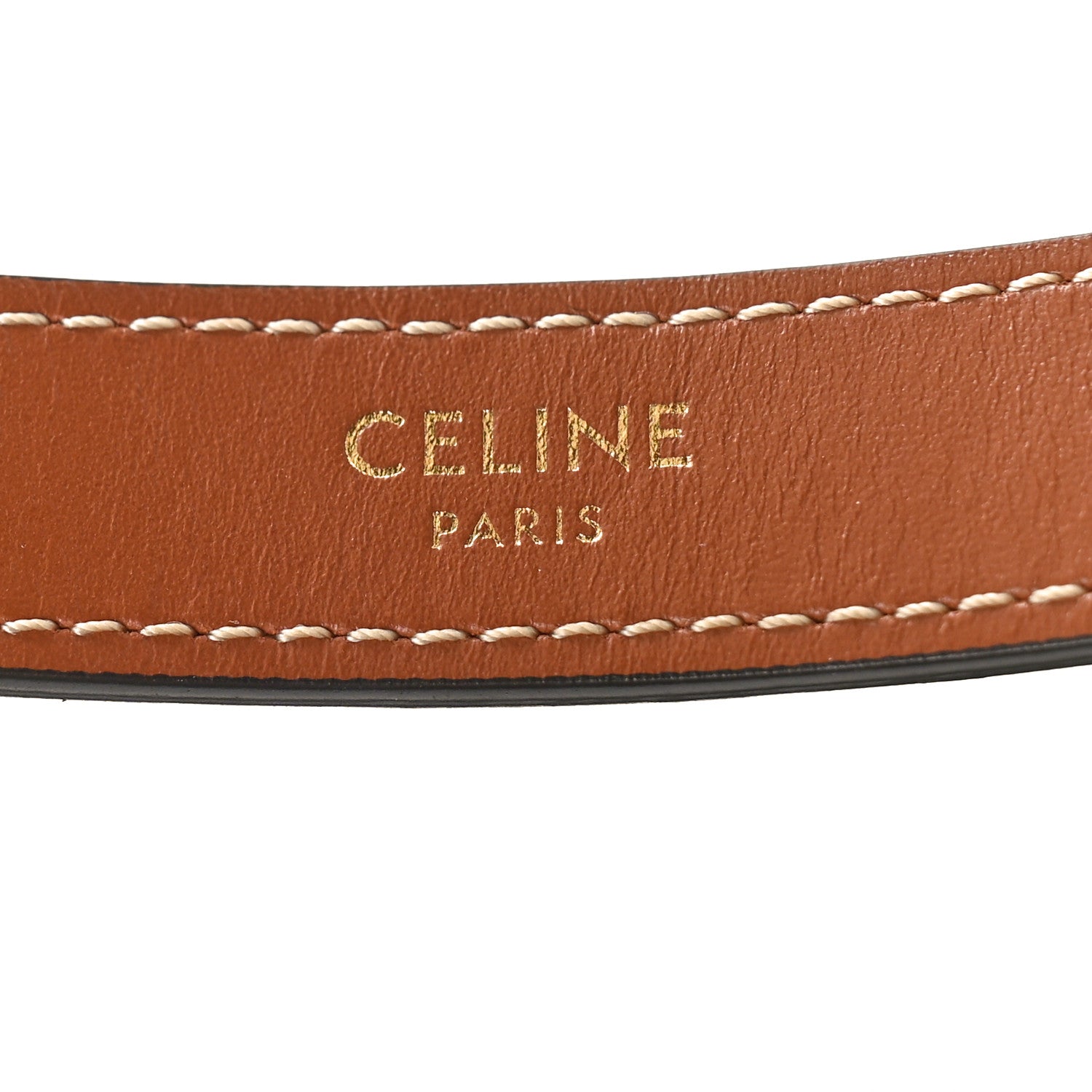Celine Triomphe Canvas Calfskin Ava Shoulder Bag Tan 6 of 9
