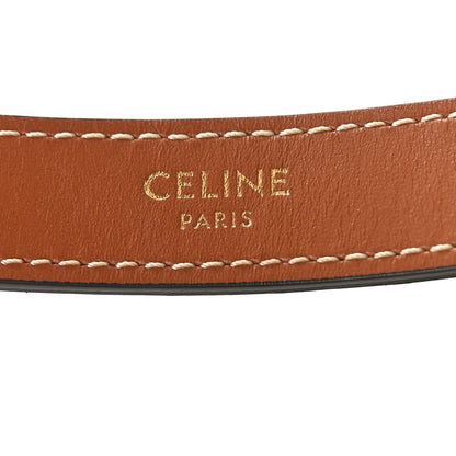 Celine Triomphe Canvas Calfskin Ava Shoulder Bag Tan 6 of 9