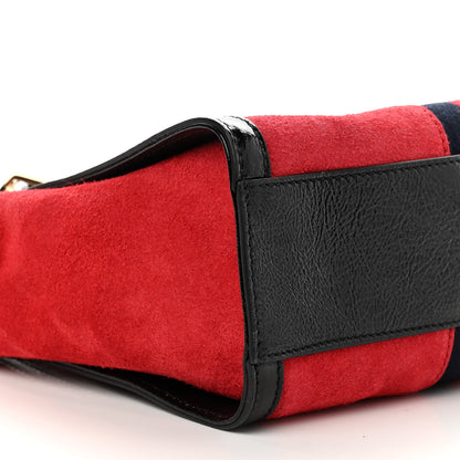 Gucci Suede Patent GG Web Small Ophidia Tote Bag Red 7 of 8