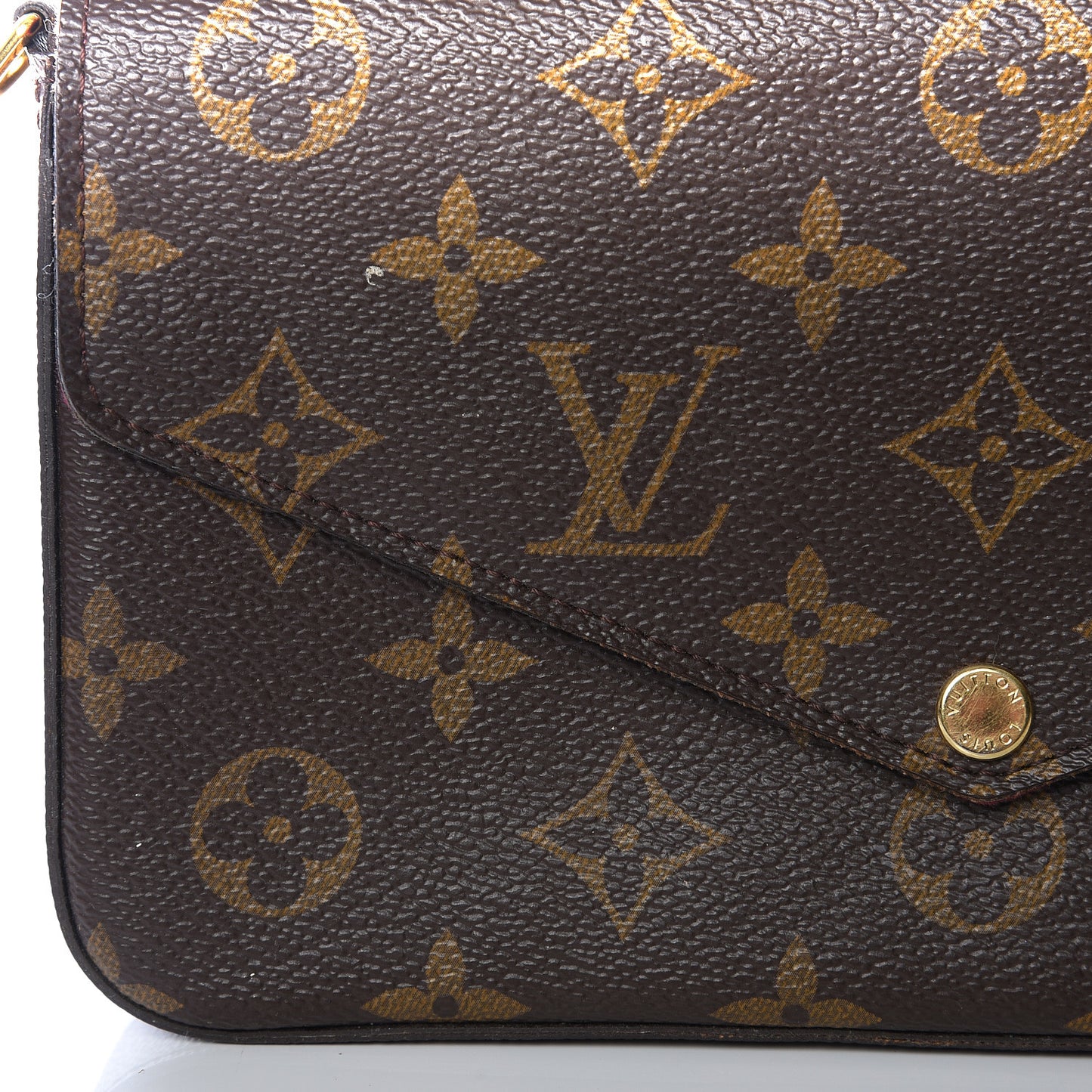 Monogram Pochette Felicie Chain Wallet Fuchsia