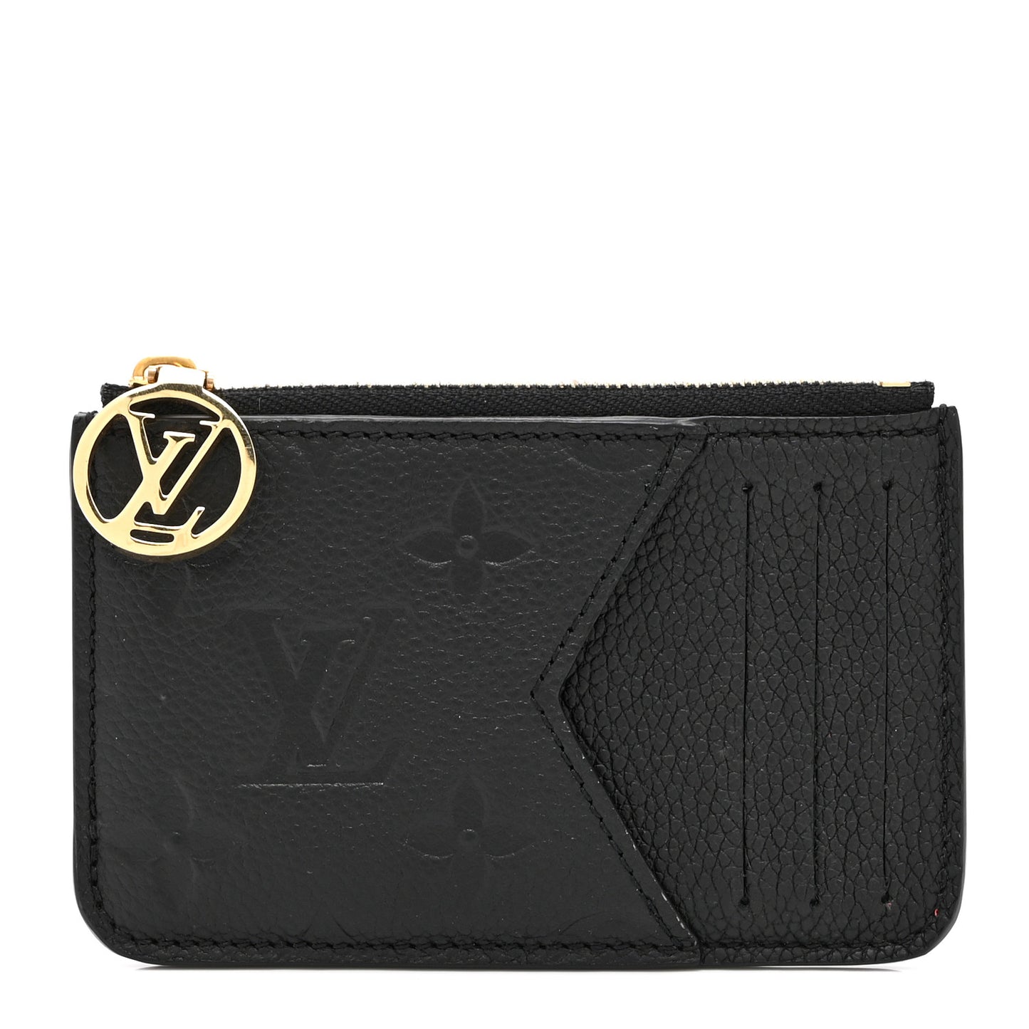 Empreinte Monogram Zipped Romy Card Holder Black