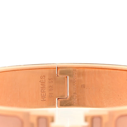 Hermes Enamel Glitter Narrow Clic Clac H Bracelet PM Rose Cassata 4 of 5