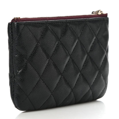 Chanel Caviar Quilted Small Cosmetic Case Black 3 of 15