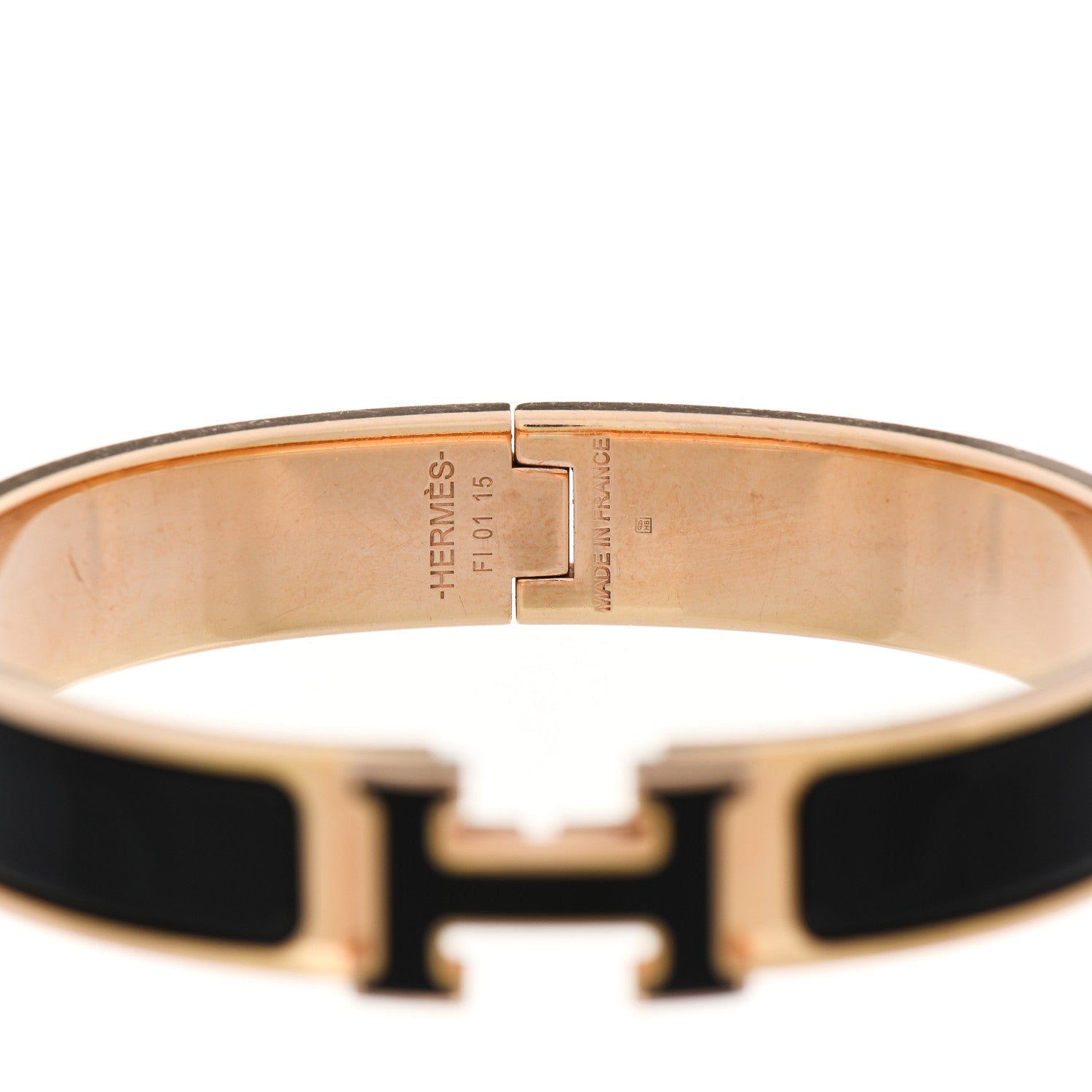 Hermes Enamel Narrow Clic Clac H Bracelet PM Black 3 of 4