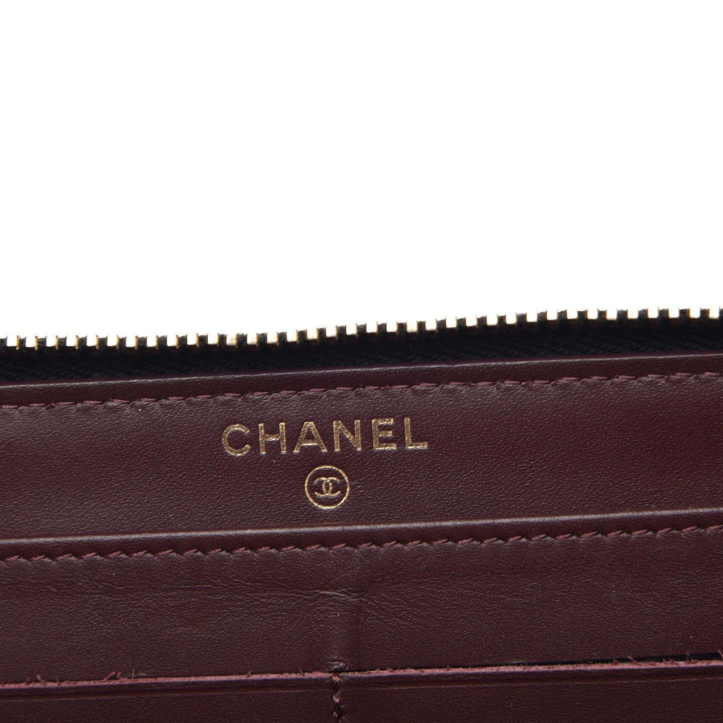 Caviar Quilted Large Gusset Zip Around Wallet Black