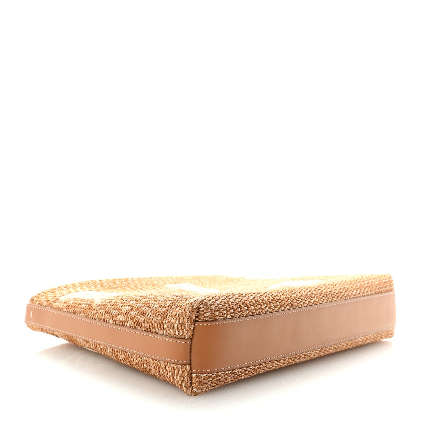 Raffia TB Duncan Pouch Natural Beige