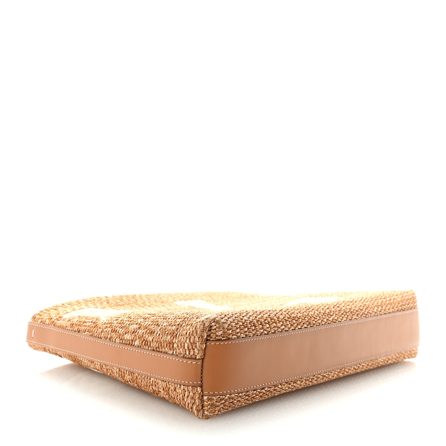 Burberry Raffia TB Duncan Pouch Natural Beige 4 of 6