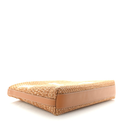 Burberry Raffia TB Duncan Pouch Natural Beige 4 of 6