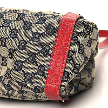 Gucci Monogram Medium Abbey Shoulder Bag Navy Red 10 of 10