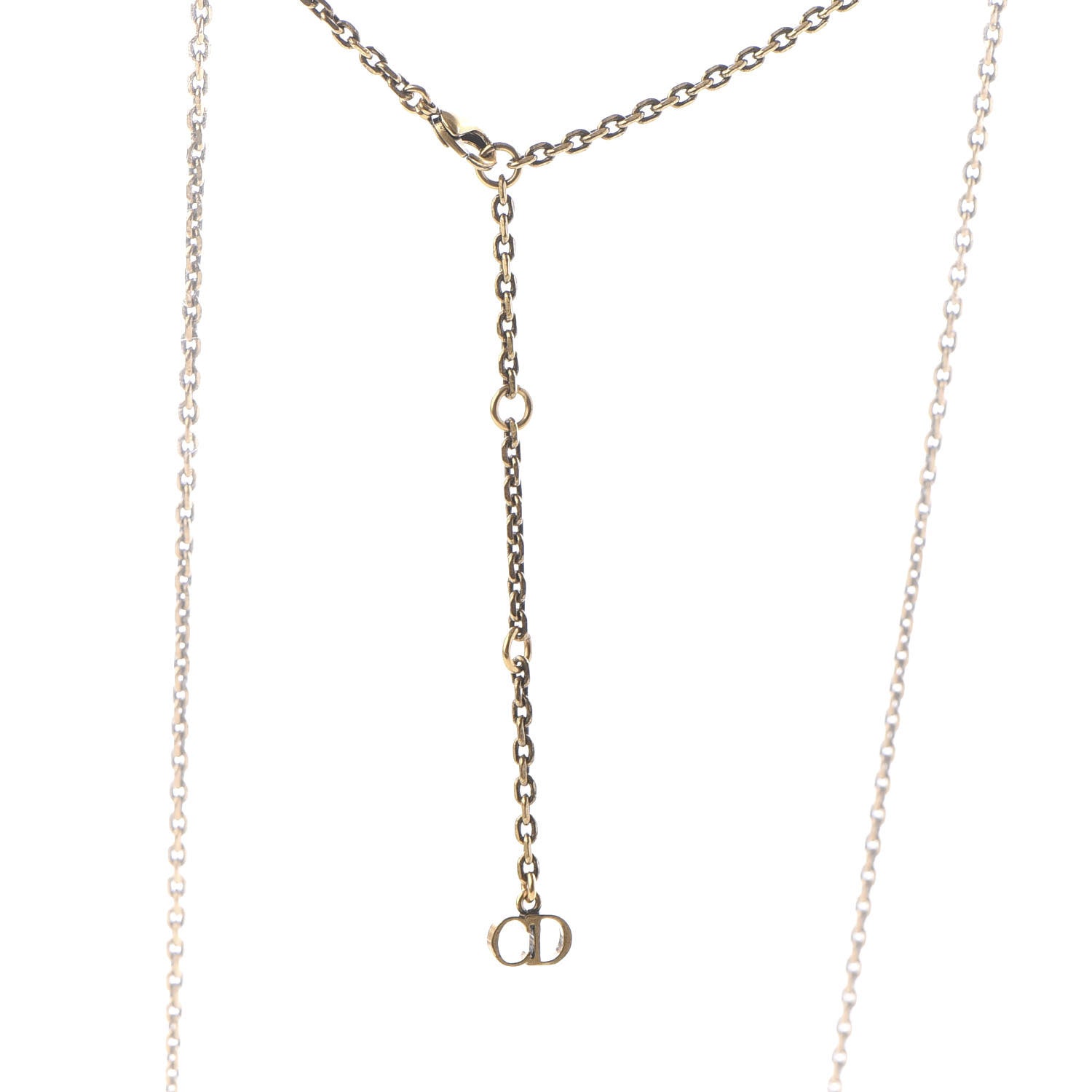 Christian Dior Metal J'adior D-Murrine Necklace Aged Gold Multicolor 5 of 5