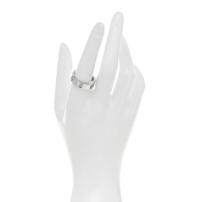 Cartier 18K White Gold 3 Diamond 5.5mm LOVE Ring 56 7.75 2 of 4