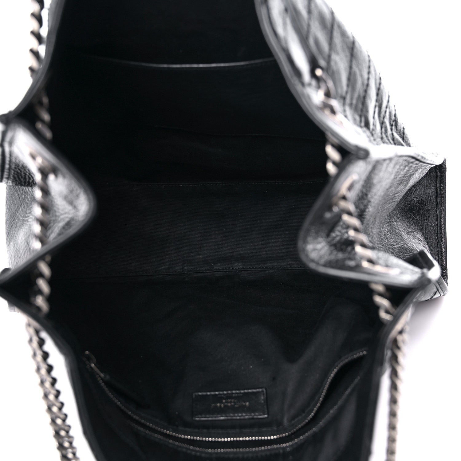 Saint Laurent Crinkled Calfskin Matelasse Monogram Niki Shoulder Bag Black 5 of 13