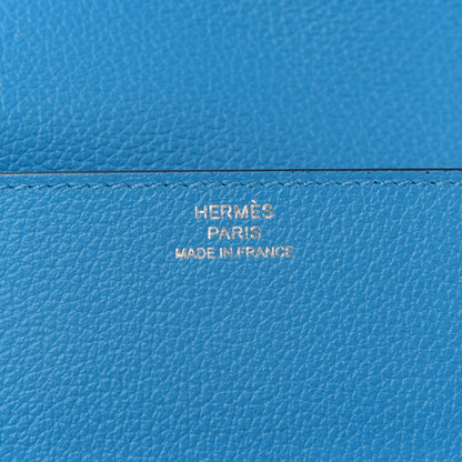 Hermes Evercolor Verso Roulis Slim Wallet Bleu Frida Rose Mexico 7 of 8