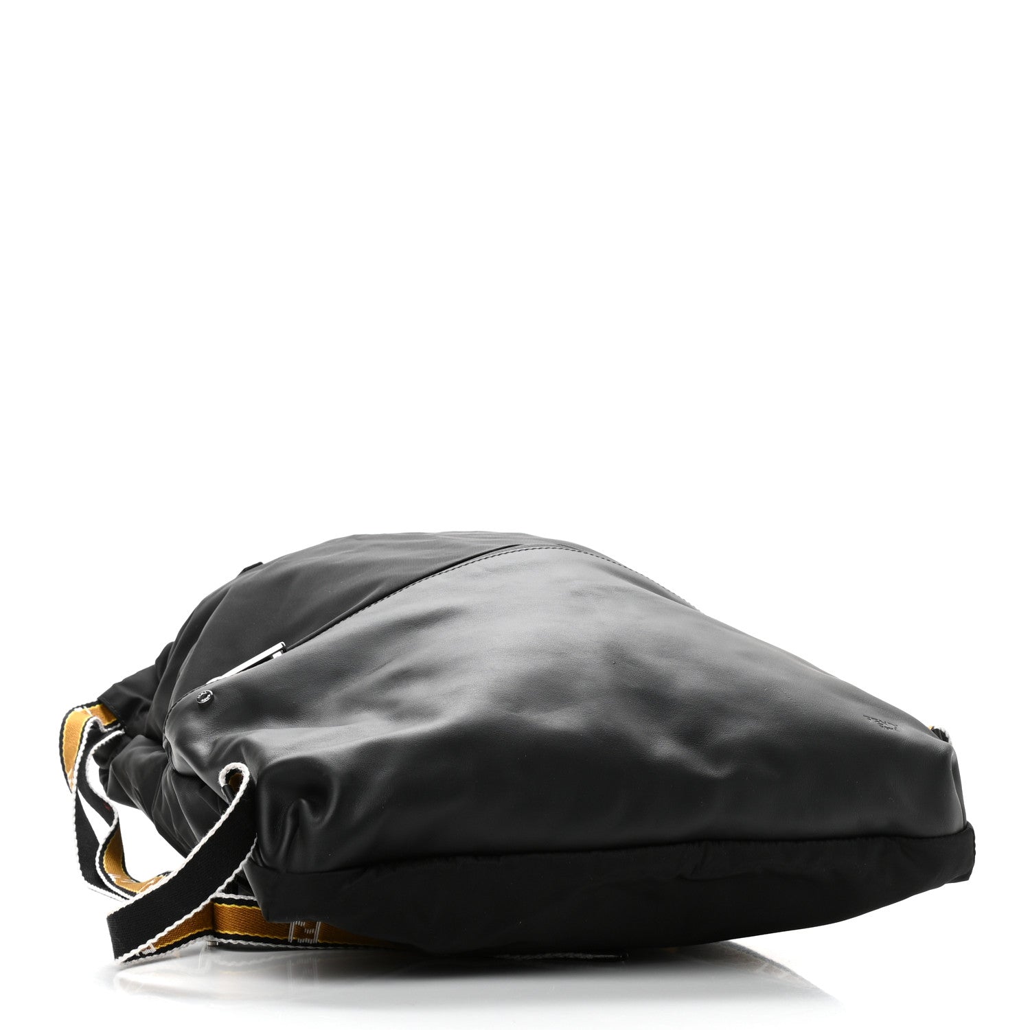 Fendi Nylon Vitello Drawstring Backpack Black 3 of 9