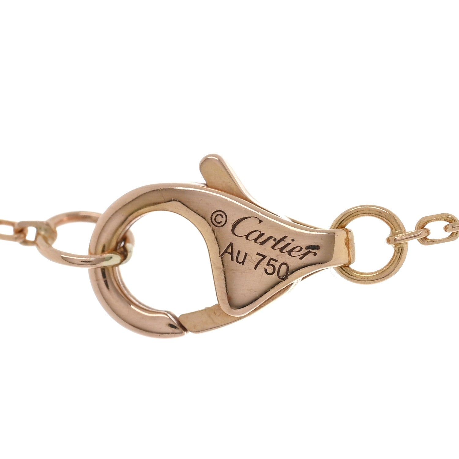 Cartier 18K Pink Gold Diamond Malachite XS Amulette de Cartier