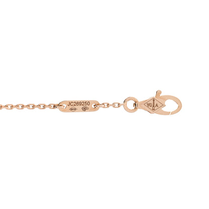 Van Cleef & Arpels 18K Rose Gold Carnelian Sweet Alhambra Bracelet 3 of 5