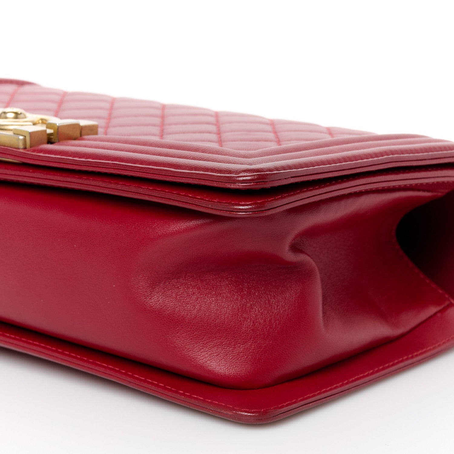 Chanel Lambskin Quilted Medium Boy Flap Red 10 of 10