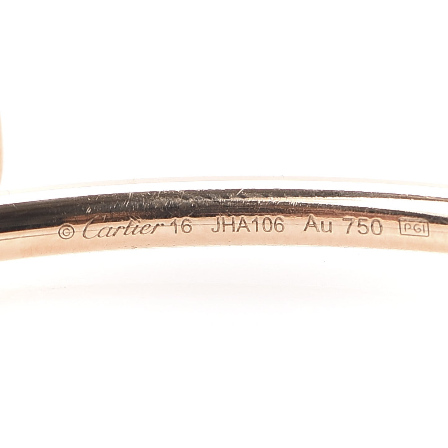 18K Pink Gold Diamond Small Juste Un Clou Bracelet 16