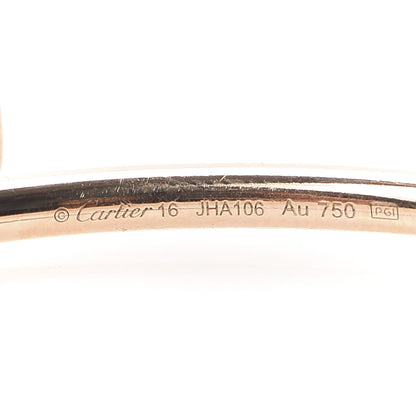 Cartier 18K Pink Gold Diamond Small Juste Un Clou Bracelet 16 4 of 5